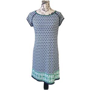 Max Studio Women Green Casual Dress M Medium Summer Spring Short Sleeve Easter.